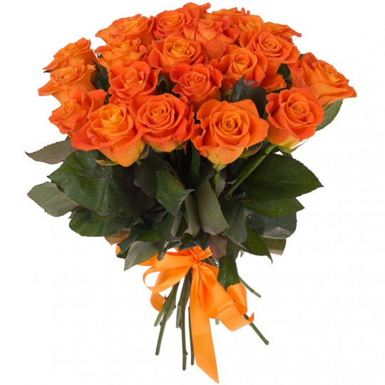 Оранжевые розы 50 см (количество цветов на выбор)