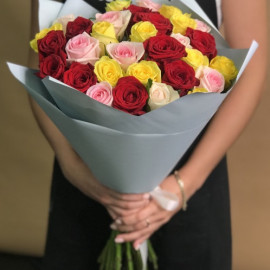 Multi-colored roses 60 cm. Bigger or smaller, select