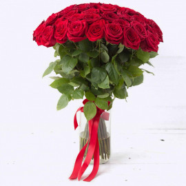 Garas sarkanas rozes 70 cm (31 roze)