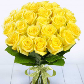 Yellow roses 40 cm (select number of roses in bouquet)