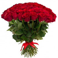 51 red rose 50 cm